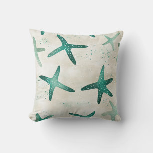 Cojín Decorativo Costa vintage azul teñido abstracto estrella de ma