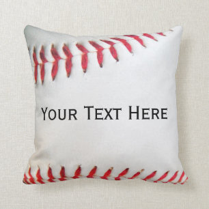Cojín Decorativo Costillar rojo Pillow White Baseball personalizado