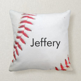 Cojín Decorativo Costillar rojo Pillow White Baseball personalizado