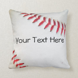 Cojín Decorativo Costillar rojo Pillow White Baseball personalizado