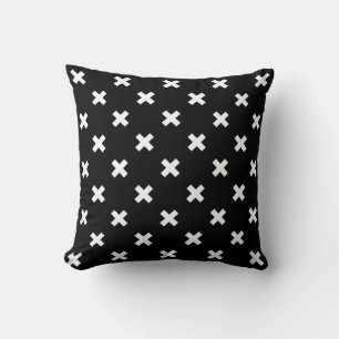 Cojín Decorativo Costillas blancas en negro