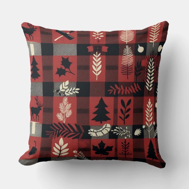 Cojín Decorativo Cosy Woodland Plaid (Anverso)