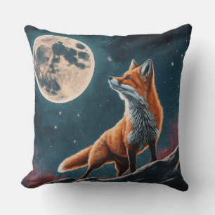 Cojín Decorativo Cottagecore Floral Fox Gótico estético Chicas fore