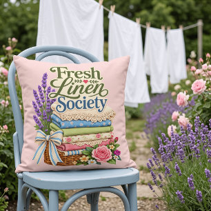 Cojín Decorativo Cottagecore Lavander Ropa Floral de Cama y Mesa