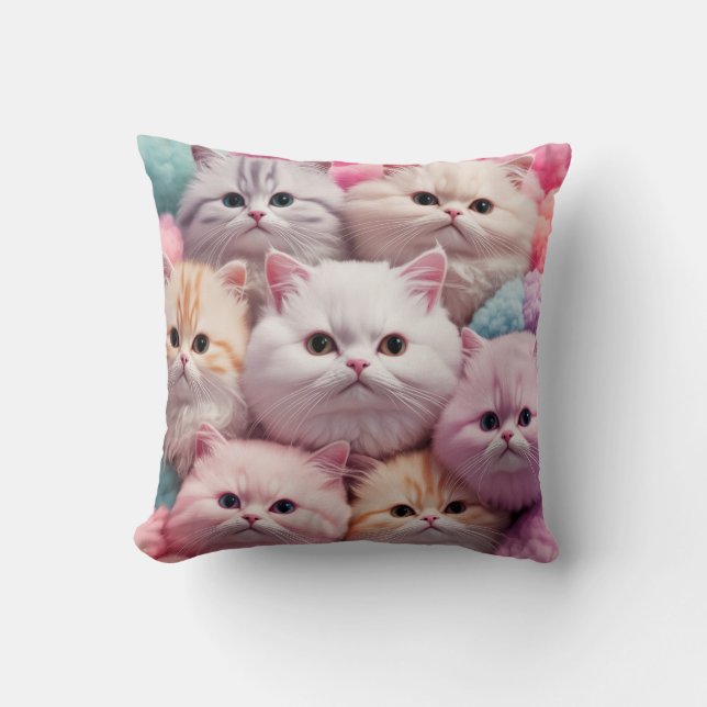 Cojín Decorativo Cotton Candy Kittens (Anverso)