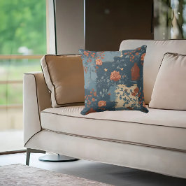 Cojín Decorativo Country Blue Rust Rustic Farmhouse