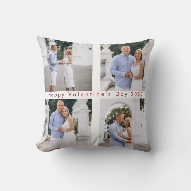 Cojín Decorativo Couple Romantic Moments Customizable Valentine  (Anverso)