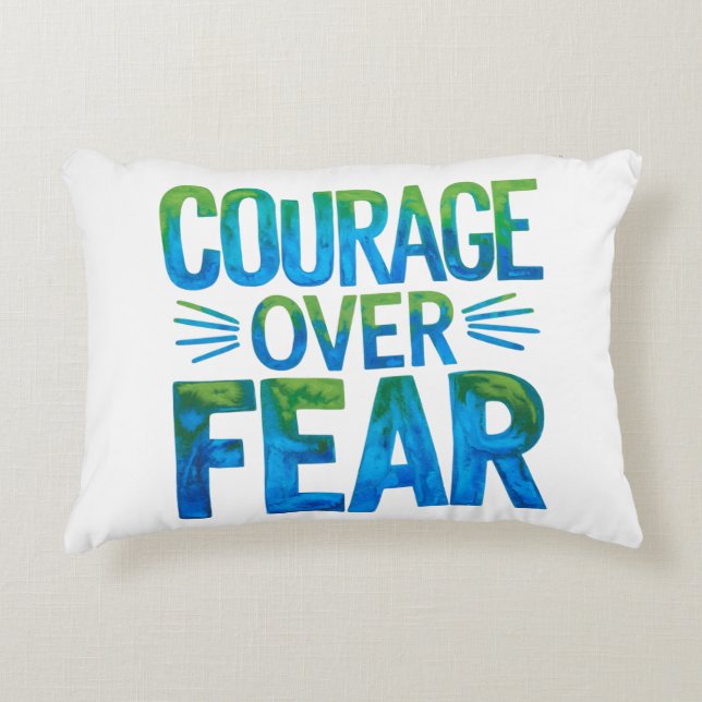 Cojín Decorativo Courage over fear (Anverso)
