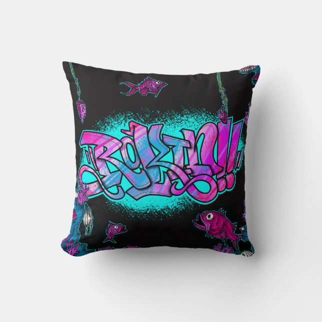 Cojín Decorativo Coussin Aqua Rokin noir (Anverso)