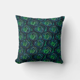 Cojín Decorativo Coussin art abstrait vert