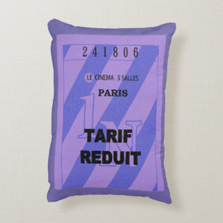 Cojín Decorativo Coussin avec ticket de cinéma vintage de Paris