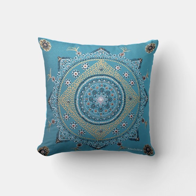 Cojín Decorativo Coussin Blue Mandala (Anverso)