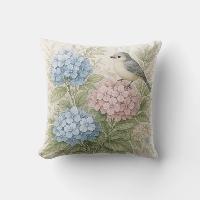 Cojín Decorativo coussin botanique boho hydrangea (Anverso)