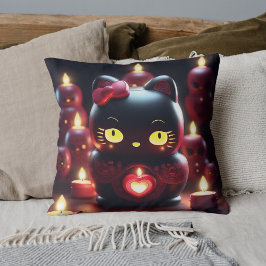 Cojín Decorativo Coussin bougie romantique obscur Dark Kitty noir