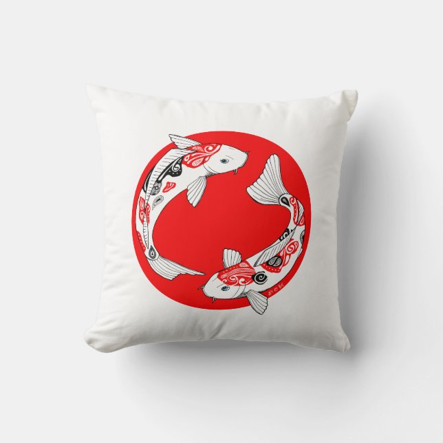 Cojín Decorativo Coussin carpe koi Japon Pillow koi Japan (Anverso)