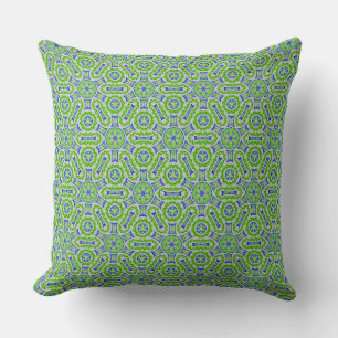 Cojín Decorativo Coussin carré Jimette Design turquesa et vert