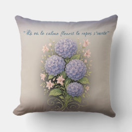 Cojín Decorativo coussin carré '' là où le calme fleurit