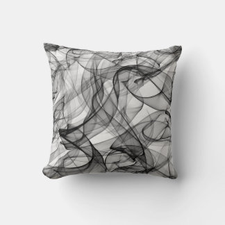 Cojín Decorativo Coussin Carré Lignes Fumée Noire