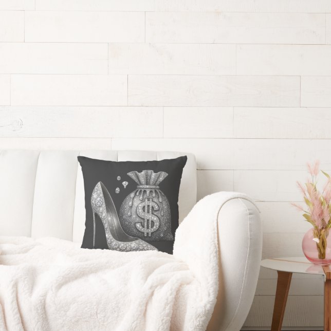Cojín Decorativo Coussin chic – Escarpin argenté scintillant  (Sofá)
