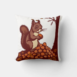 Cojín Decorativo 🐿️ Coussin Décoratif Écureuil d'Automne