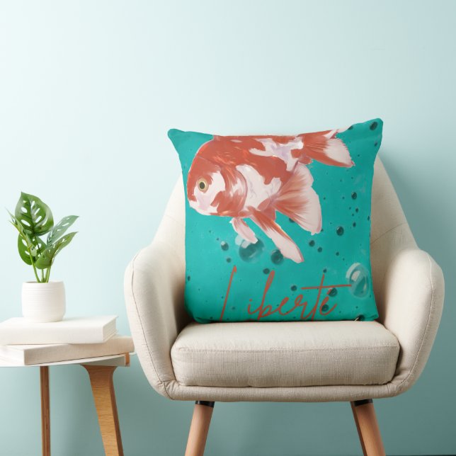 Cojín Decorativo coussin décoratif "Liberté" Poisson rouge  (Silla)