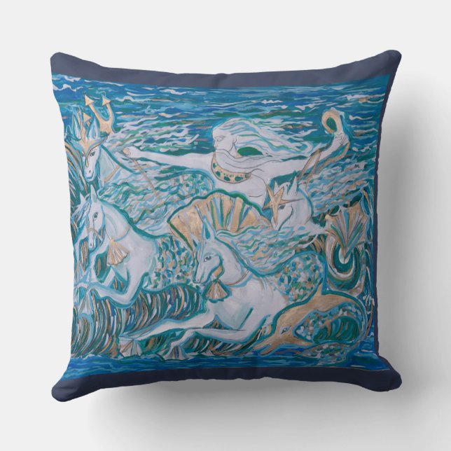 Cojín Decorativo coussin décoratif thème mer poseidon (Reverso )