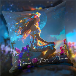 Cojín Decorativo Coussin Déesse Intérieure paillette floral