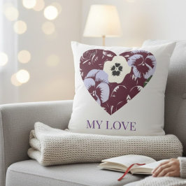 Cojín Decorativo Coussin Édition My Love – Cœur Violet