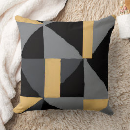 Cojín Decorativo Coussin Géométrie Noir et Or | Style Artisanal
