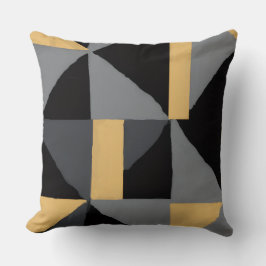 Cojín Decorativo Coussin Géométrie Noir et Or | Style Artisanal