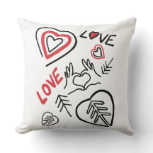 Coussin love et cœurs pour la st Valentin