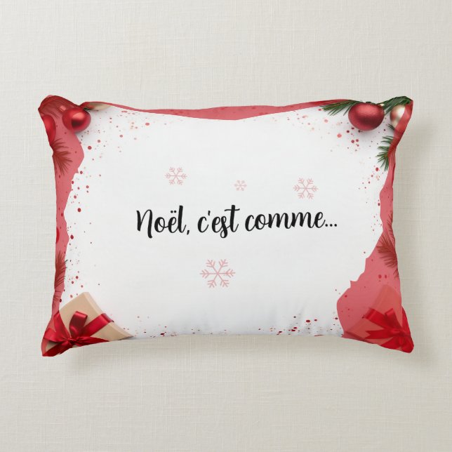 Cojín Decorativo Coussin Noel c'est comme (Anverso)