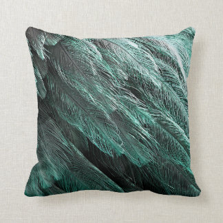 Cojín Decorativo Coussin plumes bleu turquoise