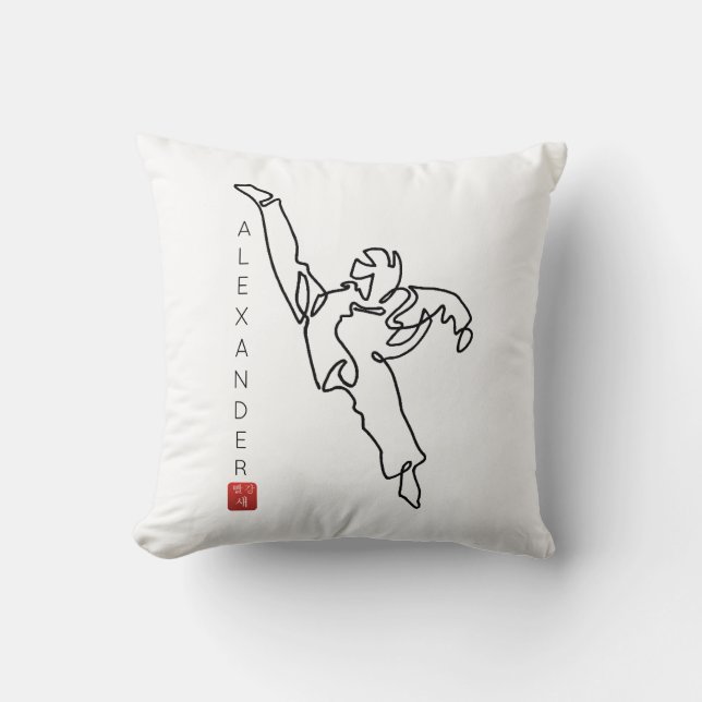 Cojín Decorativo Coussin TAEKWONDO DWICHAGI back kick (Anverso)