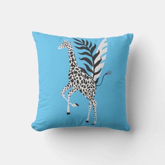 Cojín Decorativo Coussin Wildlife Friendship - Giraffe Blue sky (Anverso)