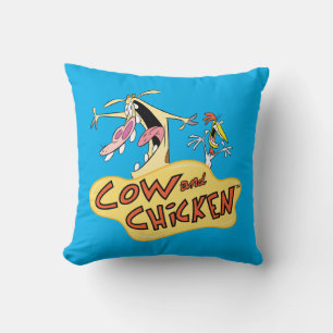 Cojín Decorativo Cow and Chicken Logo Graphic