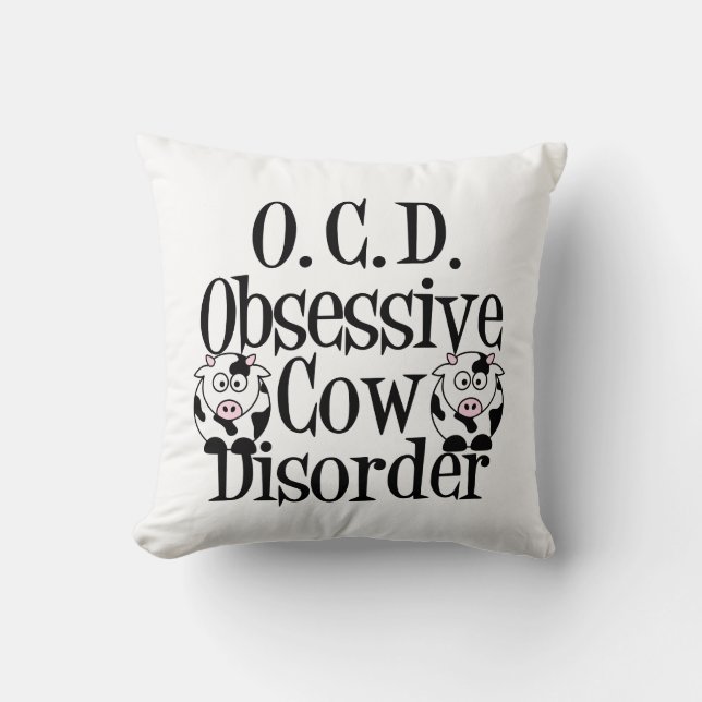 Cojín Decorativo Cow divertida (Anverso)