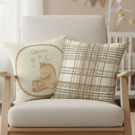 Cojín Decorativo Cowboy Boots & Foal Nursery Pillow