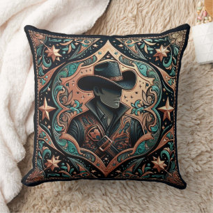 Cojín Decorativo Cowboy de impresión de cuero con herramientas