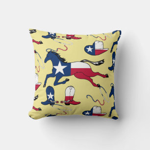 Cojín Decorativo Cowboy de Texas arranca cuestas de caballo a Gorra