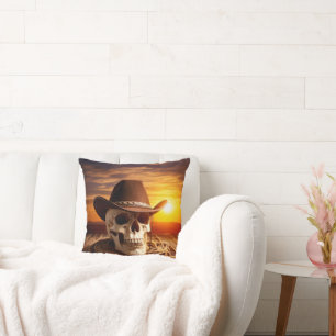 Cojín Decorativo Cowboy Skull con Lasso