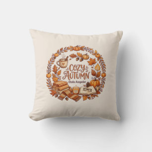 Cojín Decorativo Cozy Autumn Wreath / Otoño Acogedor