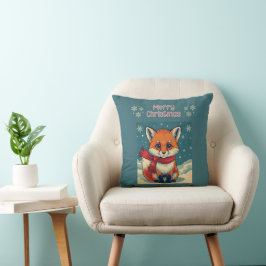 Cojín Decorativo Cozy Christmas Fox Throw Pillow