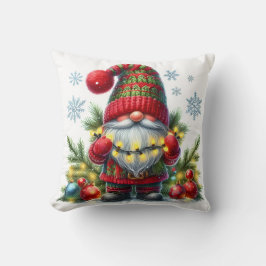 Cojín Decorativo Cozy Christmas Gnome Art – Festive Holiday