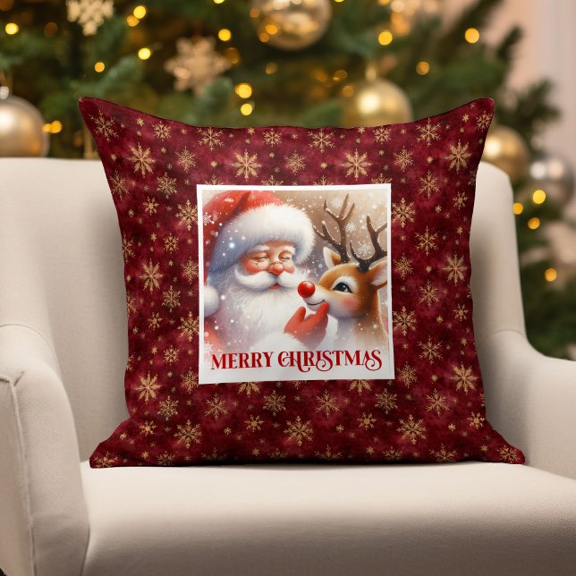 Cojín Decorativo Cozy Christmas Pillow Cute Santa Claus and Rudolph (Cozy Christmas Pillow Cute Santa Claus and Rudolph

)