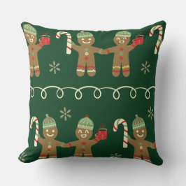 Cojín Decorativo Cozy Christmas Pillow with Candy Canes & Cocoa