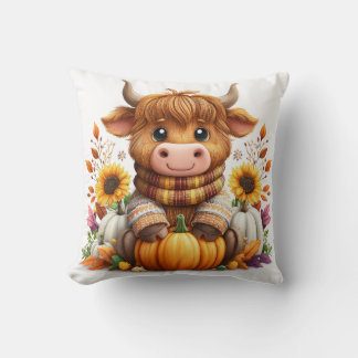 Cojín Decorativo Cozy Cow with Pumpkin & Sunflowers