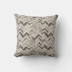 Cojín Decorativo Cozy crema taupe chevron