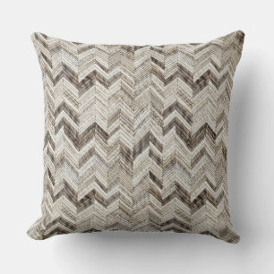Cojín Decorativo Cozy crema taupe chevron