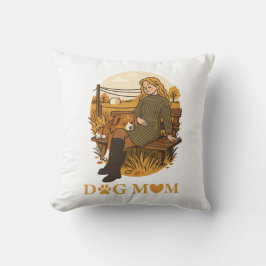 Cojín Decorativo Cozy Dog Mom Bonding Moment With Her Companion